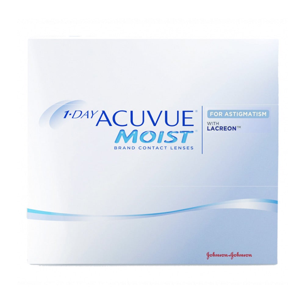 1-Day Acuvue Moist for Astigmatism  Contact Lenses box - 90 Pack